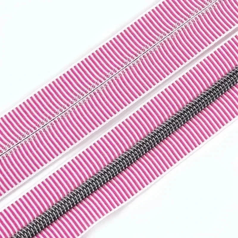 1/2/5Meters 5# Stripe Sewing Coil Zipper for Nylon Zips Bags Garment Decor Zip Tape By Meter Zippers Repair Kit DIY Accessories