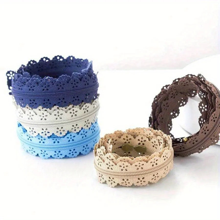 10 pcs 15-30cm #nylon closed tail lace hollow lace zipper