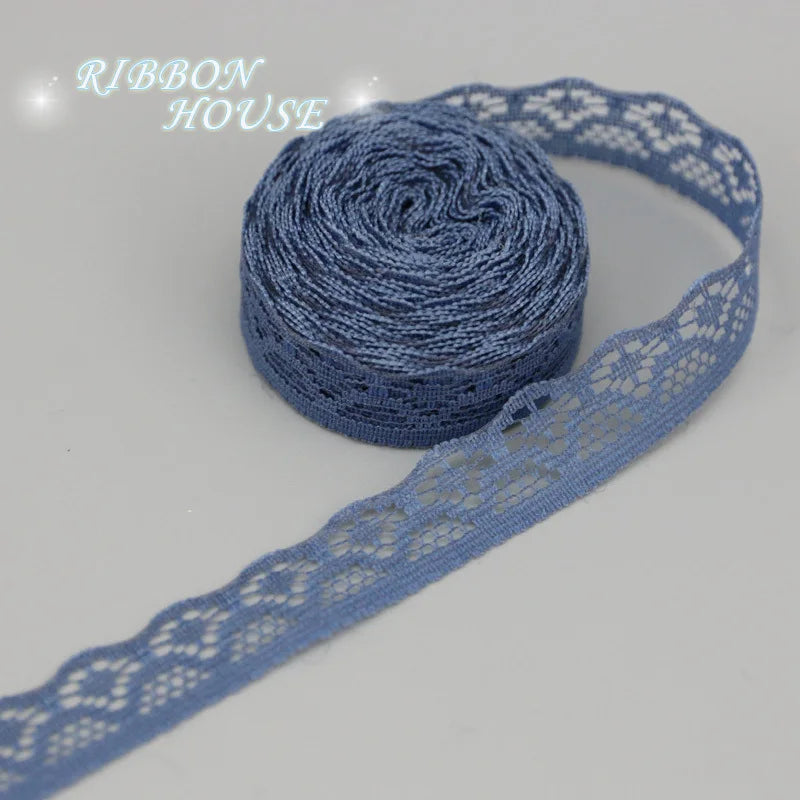(20 yards/roll) 15mm white Lace fabric Webbing Decoration gift packing Material