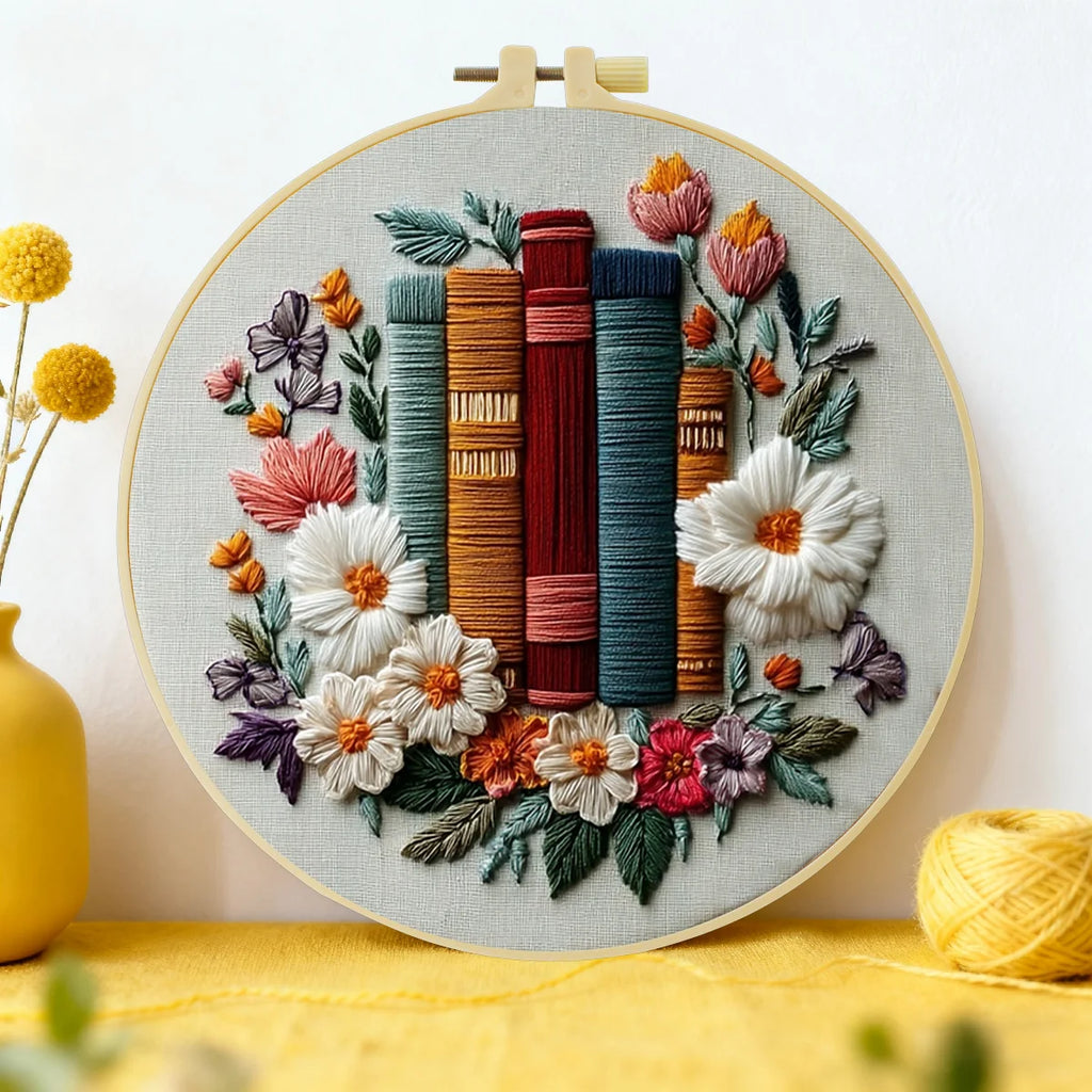 1pc 20X20CM/15X15CM 7.87/6.3inch Book Embroidery Starter Kit