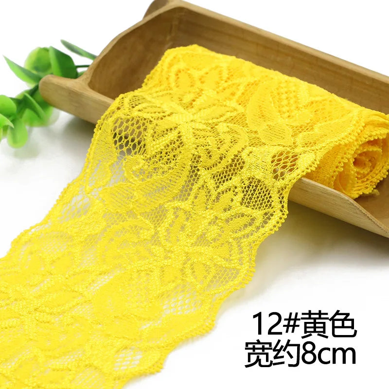 1Meter Elastic Lace Ribbon Crafts Fabric Lace Trimming Home Garment