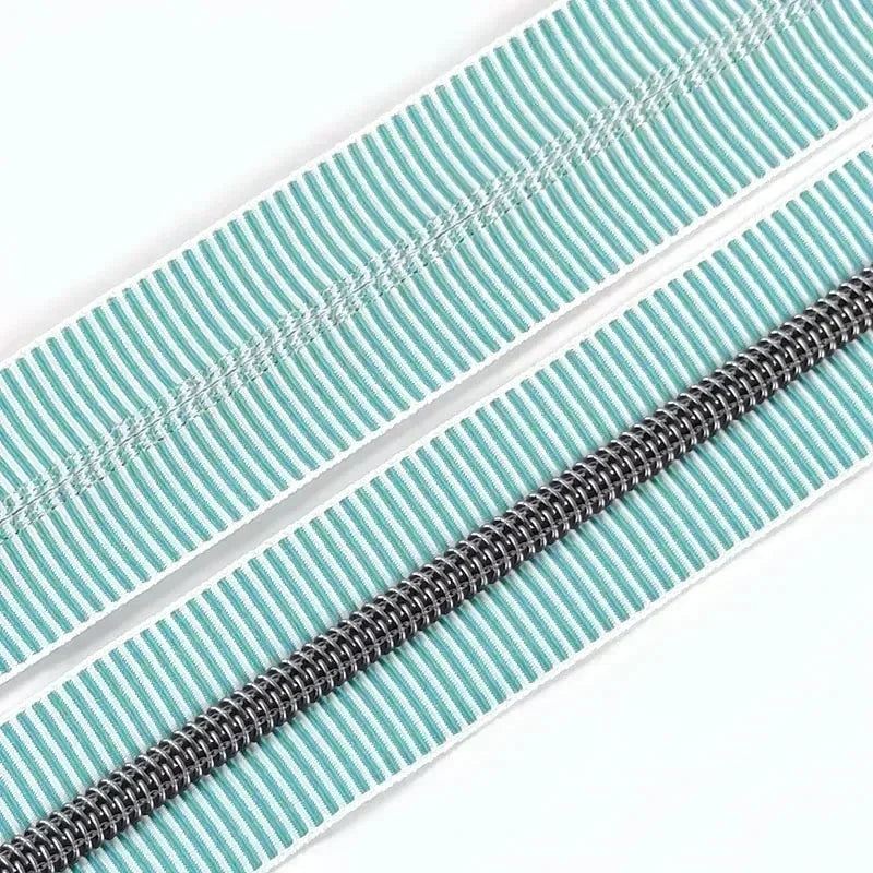 1/2/5Meters 5# Stripe Sewing Coil Zipper for Nylon Zips Bags Garment Decor Zip Tape By Meter Zippers Repair Kit DIY Accessories