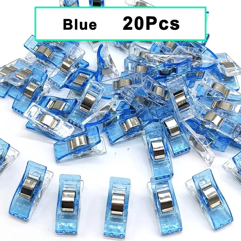20/50Pcs Multipurpose Plastic Sewing Clips Colorful Binding Clips Craft Quilting