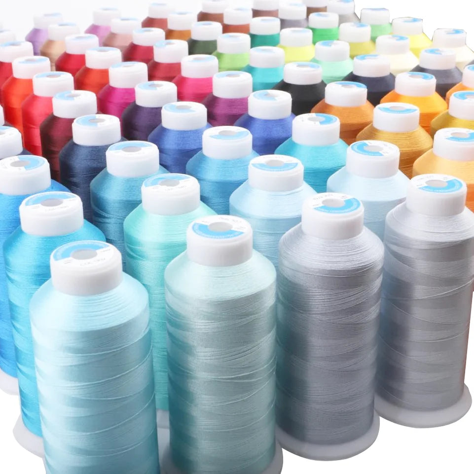 High Tenacity Polyester Embroidery Thread Big Roll 80 4000m Colors