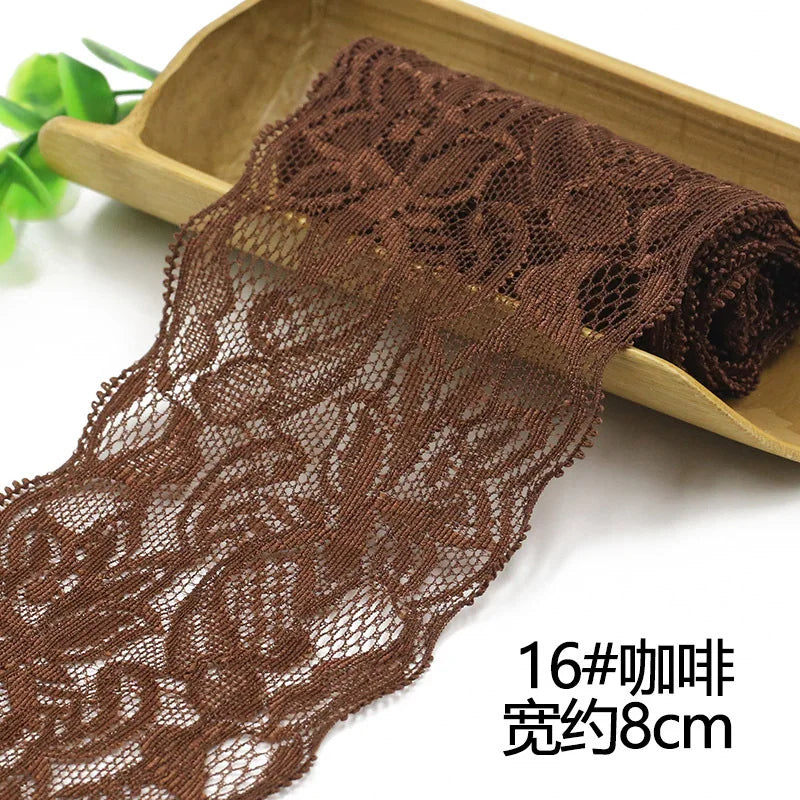 1Meter Elastic Lace Ribbon Crafts Fabric Lace Trimming Home Garment