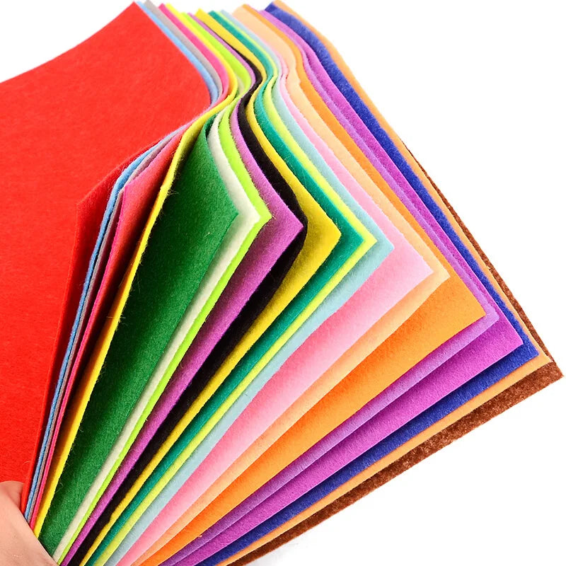 40/20/10Pcs New Felt Fabric Sheet Assorted Color Patchwork Sewing Squares