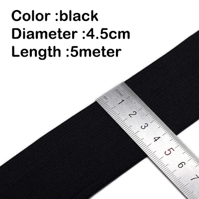 5Meters Sewing Elastic Band Heavy Stretch High Elasticity Knit White/black/10-60MM