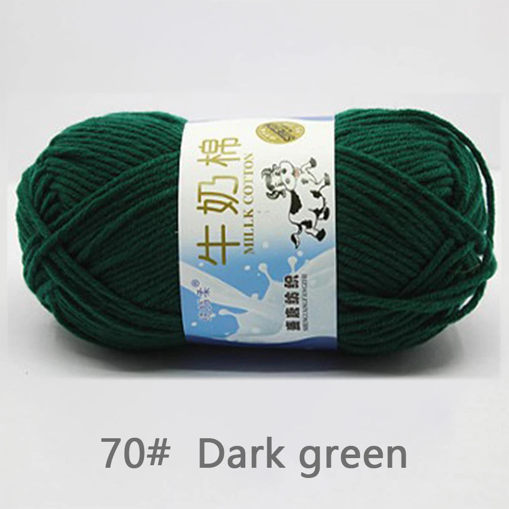 New 5Pcs colorful Soft Milk Cotton 5Ply Yarn Children, Adults