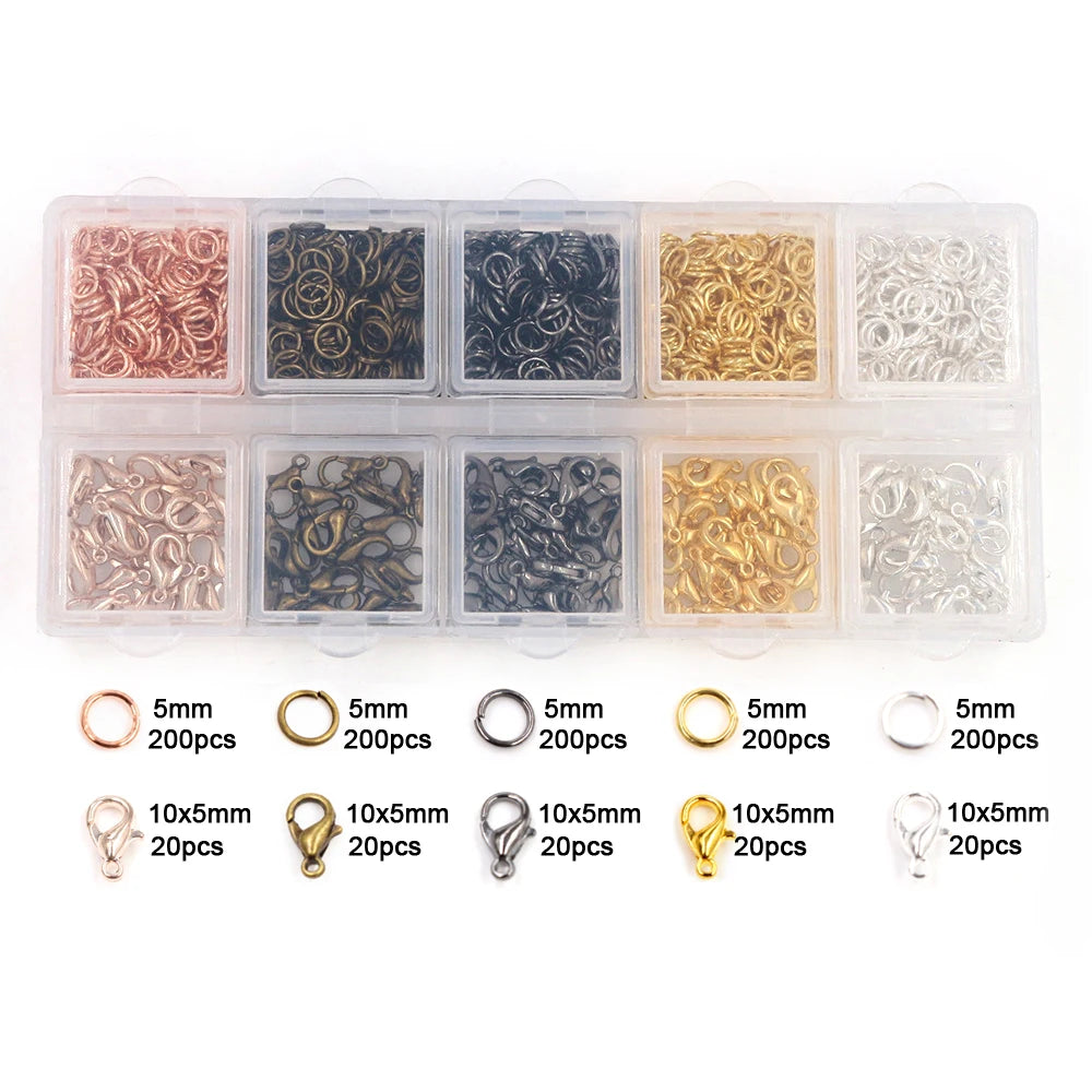 Box 3/4/5/6/7/8 10mm 8-Colors Open Jump Rings Link Loop Connector