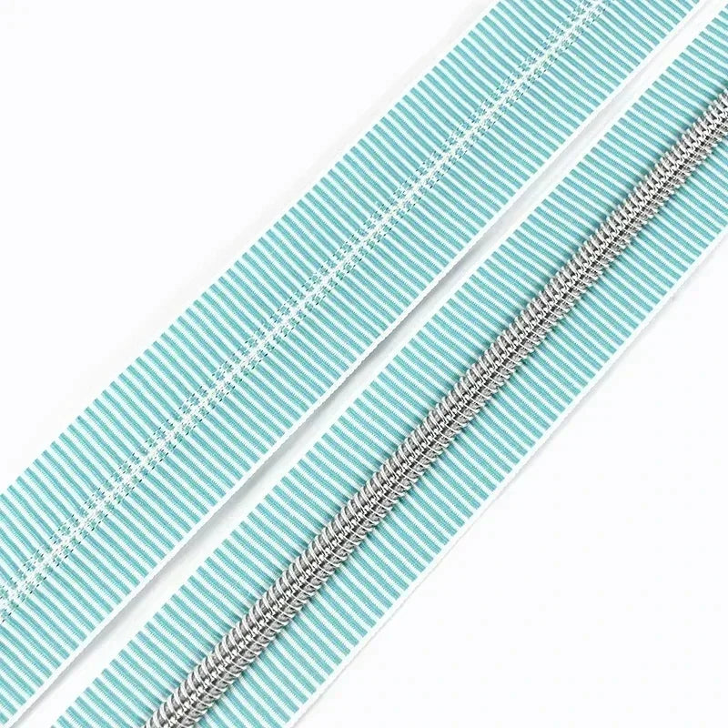 1/2/5Meters 5# Stripe Sewing Coil Zipper for Nylon Zips Bags Garment Decor Zip Tape By Meter Zippers Repair Kit DIY Accessories