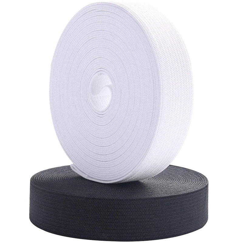 5Meters Sewing Elastic Band Heavy Stretch High Elasticity Knit White/black/10-60MM