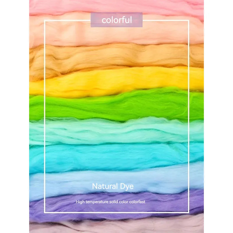 Needle Felting Wool Fibre Wool Roving for DIY Craft Materials,