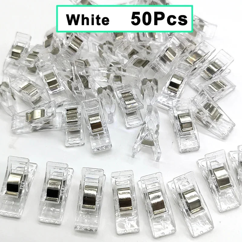 20/50Pcs Multipurpose Plastic Sewing Clips Colorful Binding Clips Craft Quilting