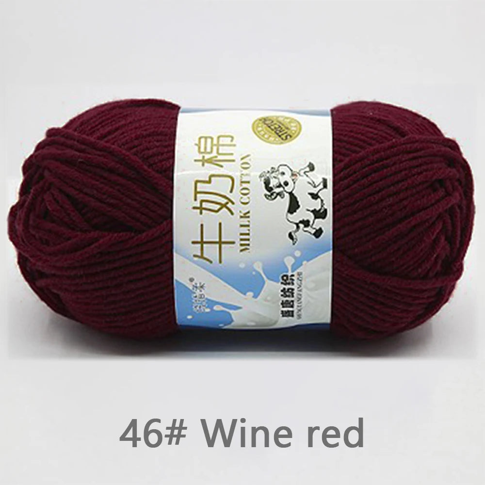 New 5Pcs colorful Soft Milk Cotton 5Ply Yarn Children, Adults