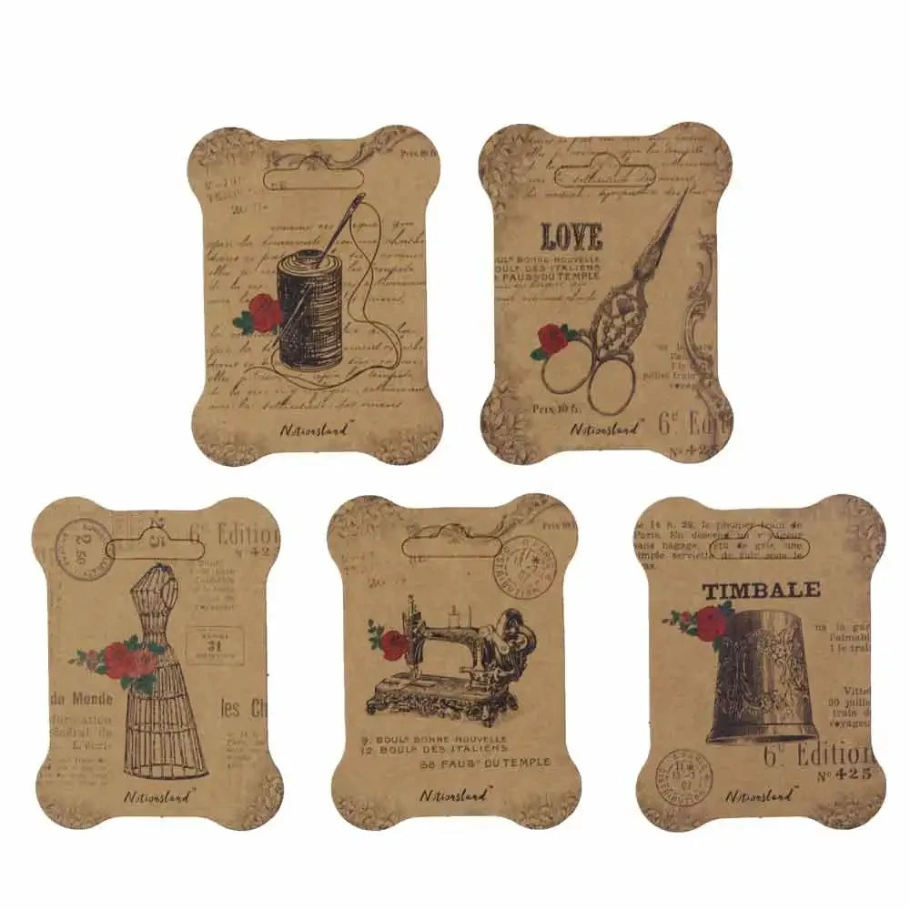 10pcs Paper Thread-Card Embroidery Thread Bobbins/Floss Storage Paper Winding Board 10*7.5cm