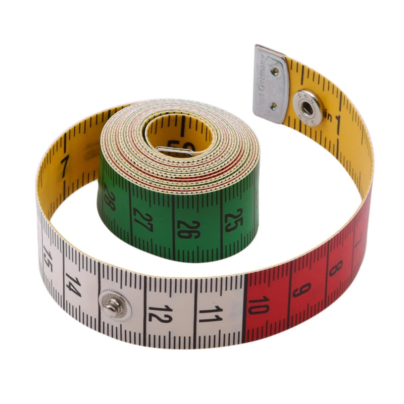 1.5 M Multipurpose Double-Scale Tape Measure Flexible W/Snap Body Tailor-Cloth Ruler