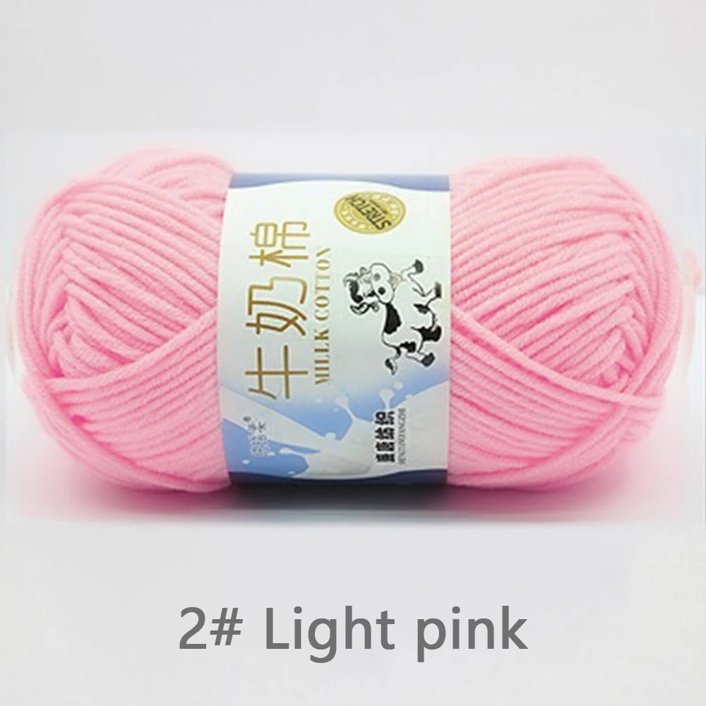 New 5Pcs colorful Soft Milk Cotton 5Ply Yarn Children, Adults