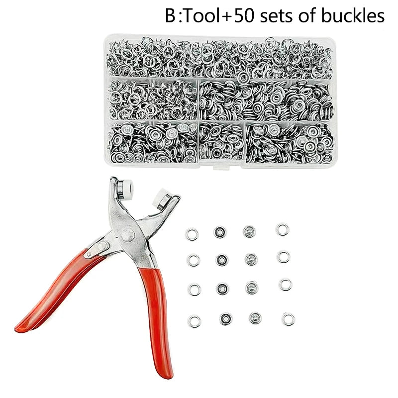 Snaps Buttons Pliers Set Snap Fasteners Sewing Buttons Press Studs
