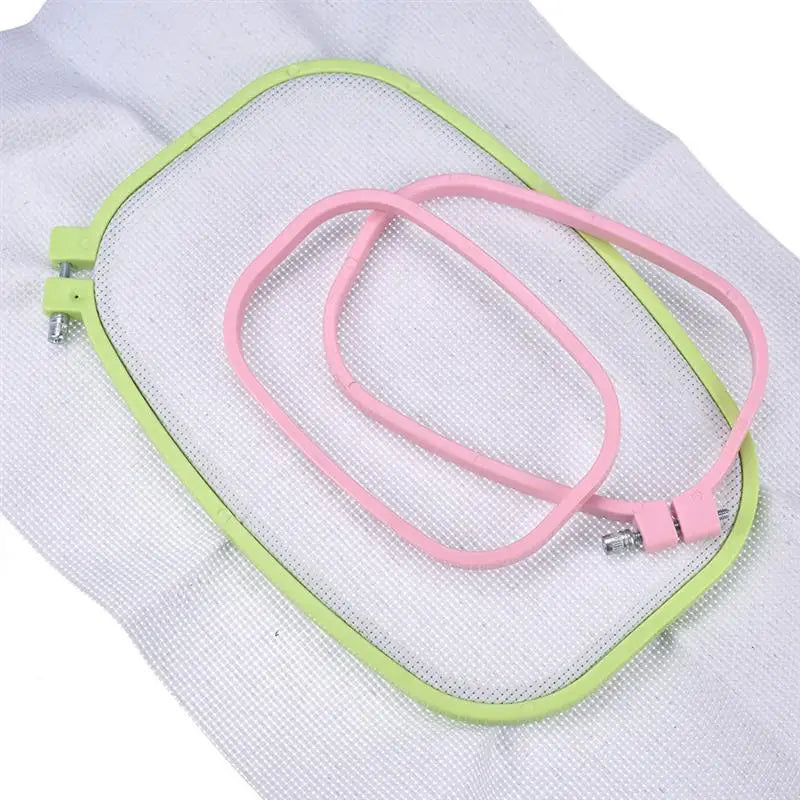 Plastic DIY Embroidery Hoops Square Shape Cross Stitch Frame Ring