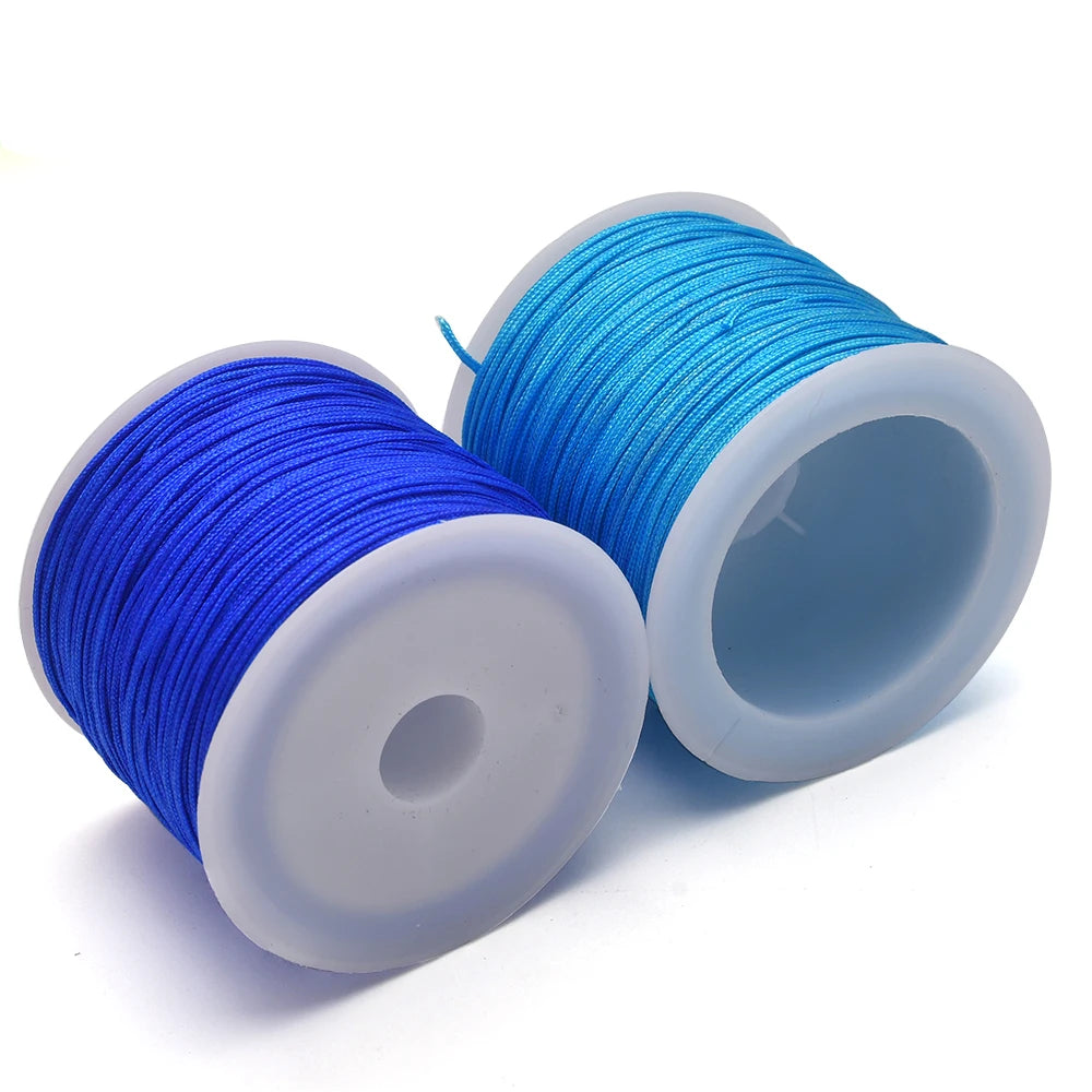 50Yds 0.8mm Nylon Cord For Jewelry Beading Braided Nylon Satin String