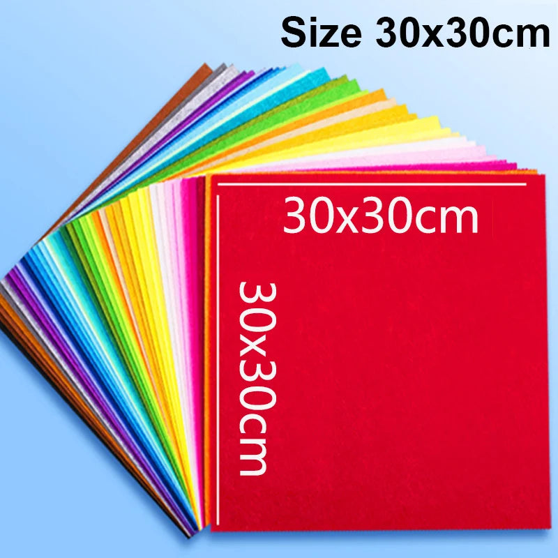 40/20/10Pcs New Felt Fabric Sheet Assorted Color Patchwork Sewing Squares