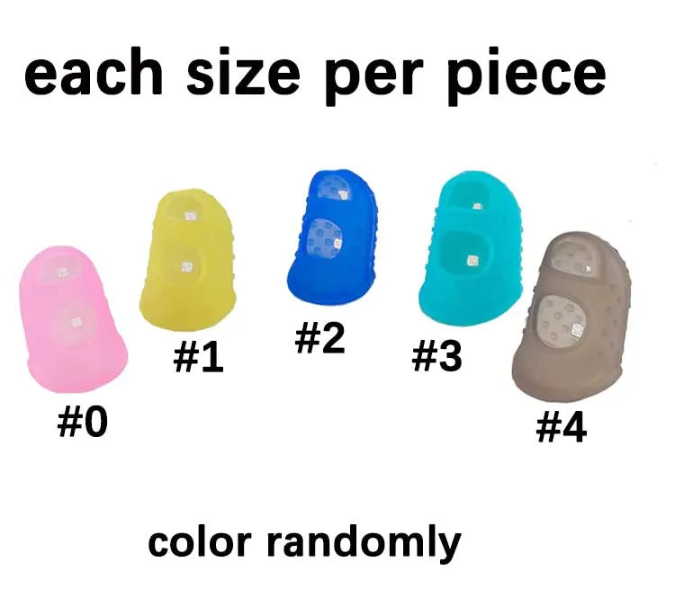 5pcs/Lot Multifunctional Silicone Thimbles Hollowed Out Breathable Protective Finger Sleeve
