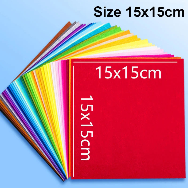 40/20/10Pcs New Felt Fabric Sheet Assorted Color Patchwork Sewing Squares
