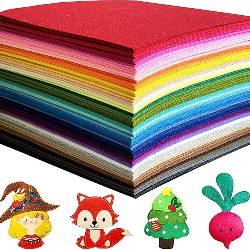 40/20/10Pcs New Felt Fabric Sheet Assorted Color Patchwork Sewing Squares