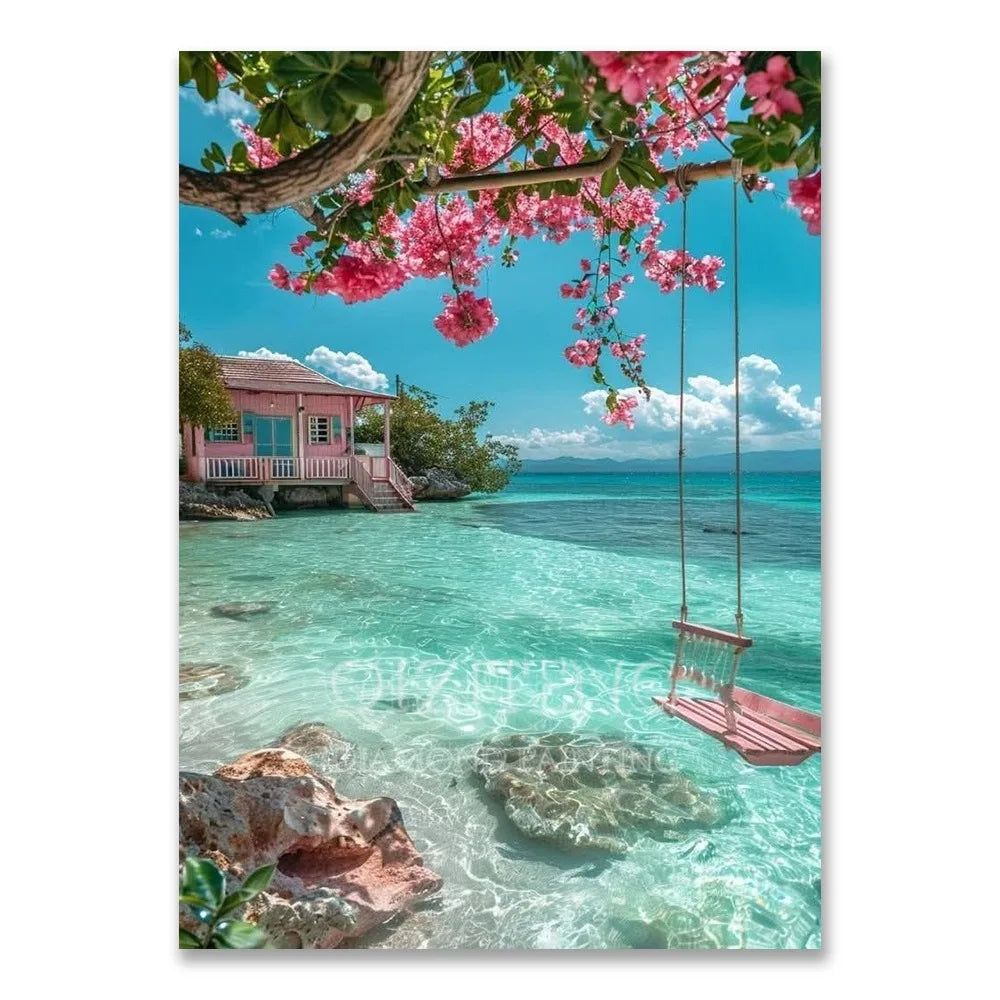 European Architecture 5D DIY Diamond Painting Kit Natural Landscape