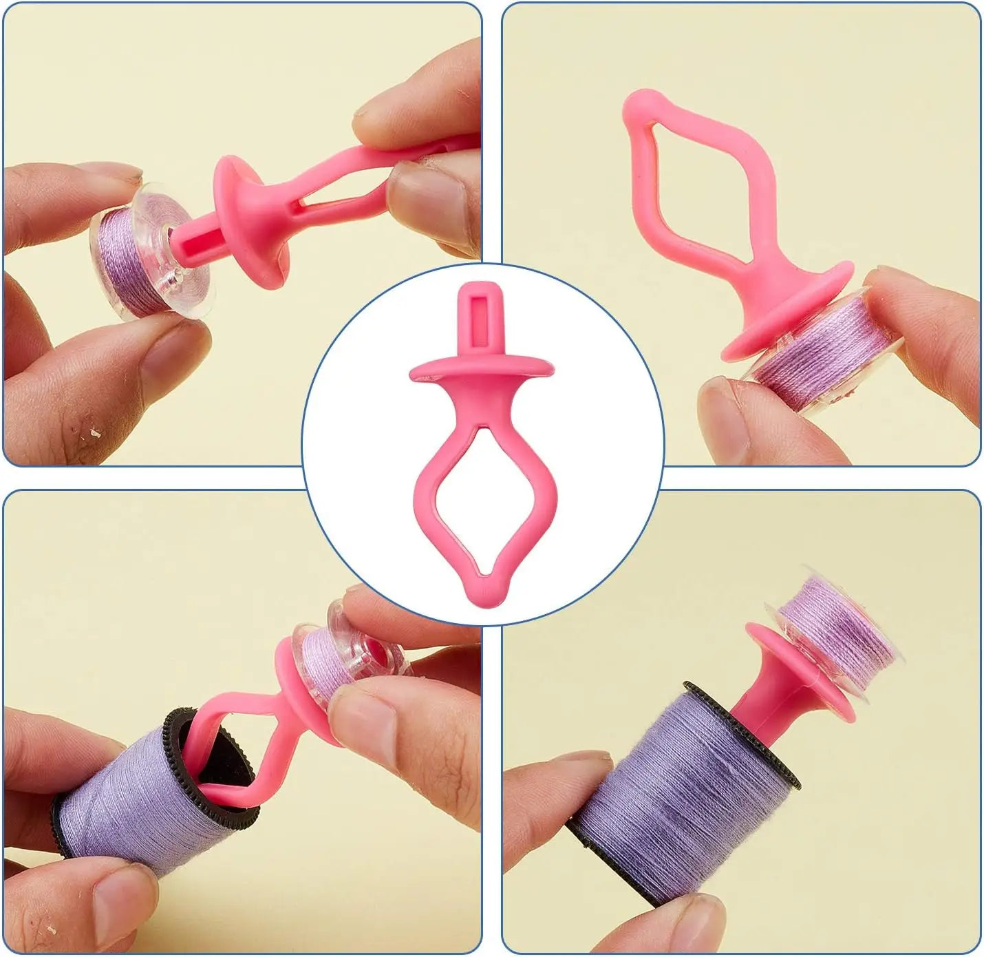 5-20PCS Bobbin Thread Huggers Clamps Holder Keep Spools From Unwinding