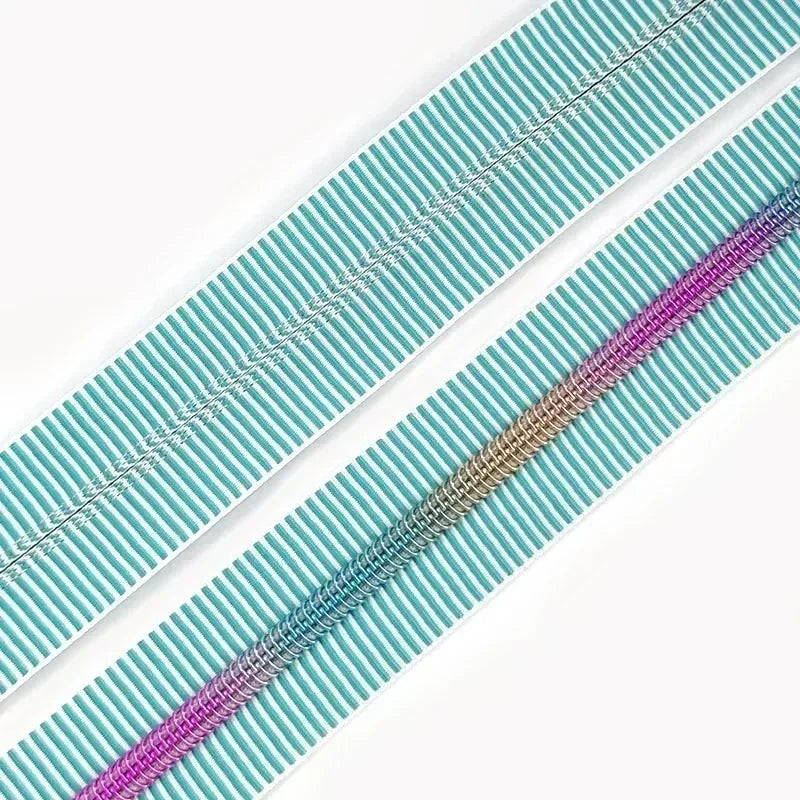 1/2/5Meters 5# Stripe Sewing Coil Zipper for Nylon Zips Bags Garment Decor Zip Tape By Meter Zippers Repair Kit DIY Accessories