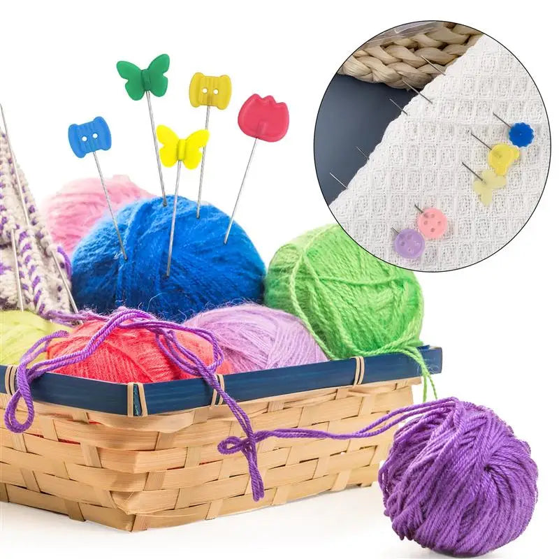 100/50Pcs Patchwork Pins Sewing/Embroidery/Quilting Tools Needle Fixed Metal Button Pins