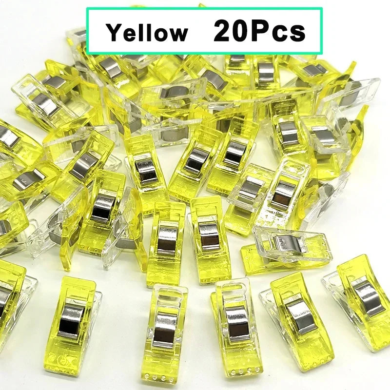 20/50Pcs Multipurpose Plastic Sewing Clips Colorful Binding Clips Craft Quilting