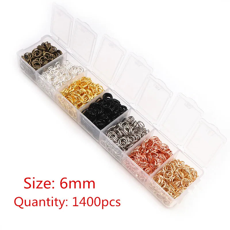 Box 3/4/5/6/7/8 10mm 8-Colors Open Jump Rings Link Loop Connector