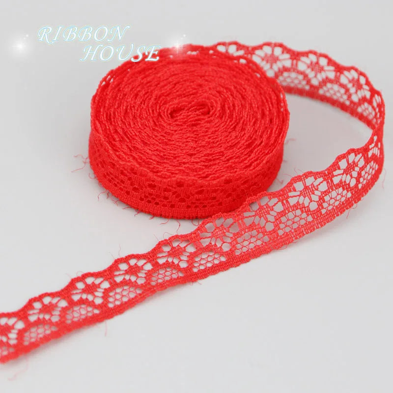 (20 yards/roll) 15mm white Lace fabric Webbing Decoration gift packing Material