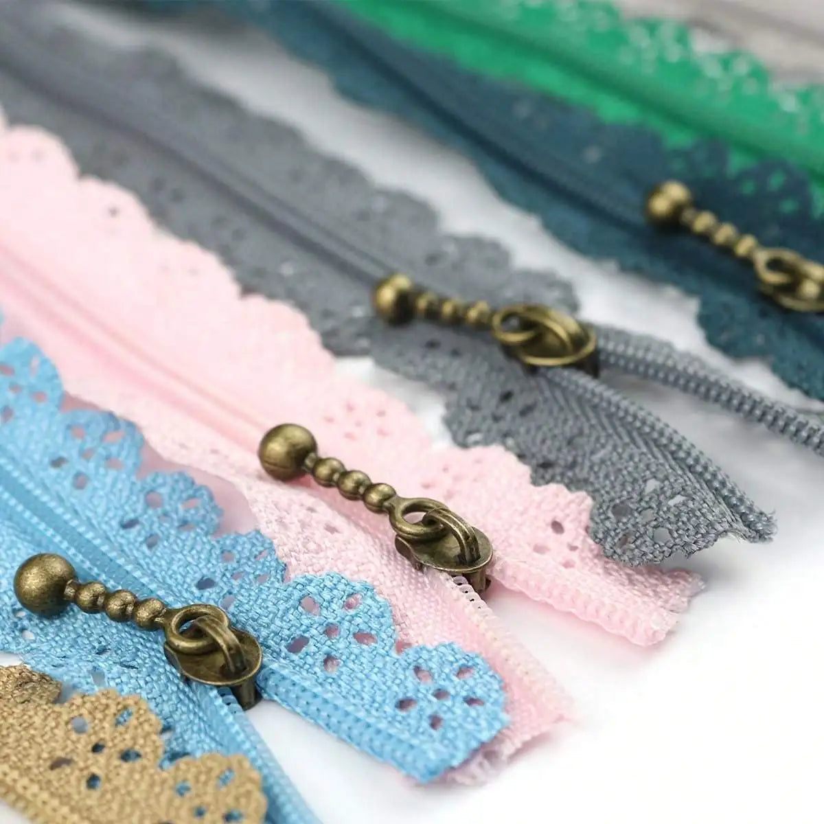 10 pcs 15-30cm #nylon closed tail lace hollow lace zipper