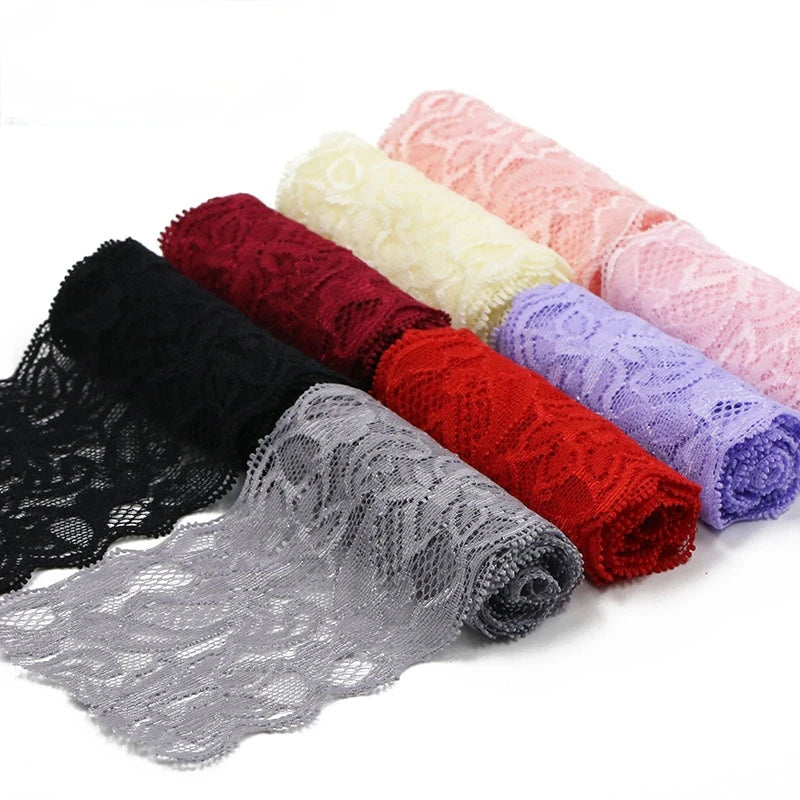 1Meter Elastic Lace Ribbon Crafts Fabric Lace Trimming Home Garment
