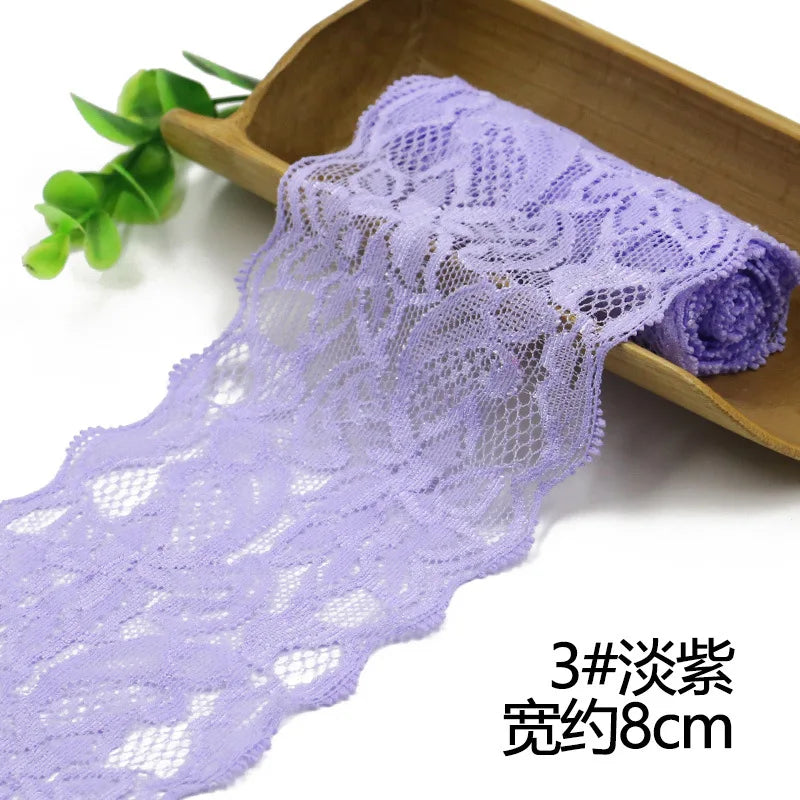 1Meter Elastic Lace Ribbon Crafts Fabric Lace Trimming Home Garment