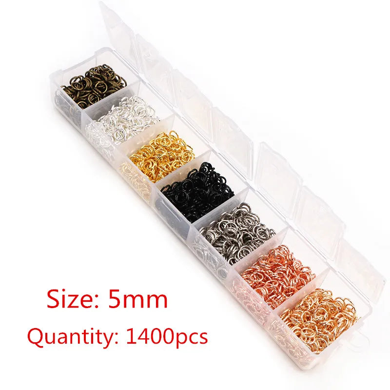 Box 3/4/5/6/7/8 10mm 8-Colors Open Jump Rings Link Loop Connector