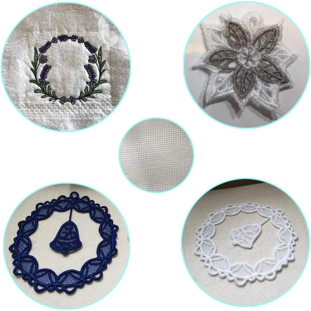 Simthread Non-Woven Water-Soluble Wash Away Machine Embroidery Stabilizer Backing 12”x10Y Roll