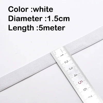 5Meters Sewing Elastic Band Heavy Stretch High Elasticity Knit White/black/10-60MM