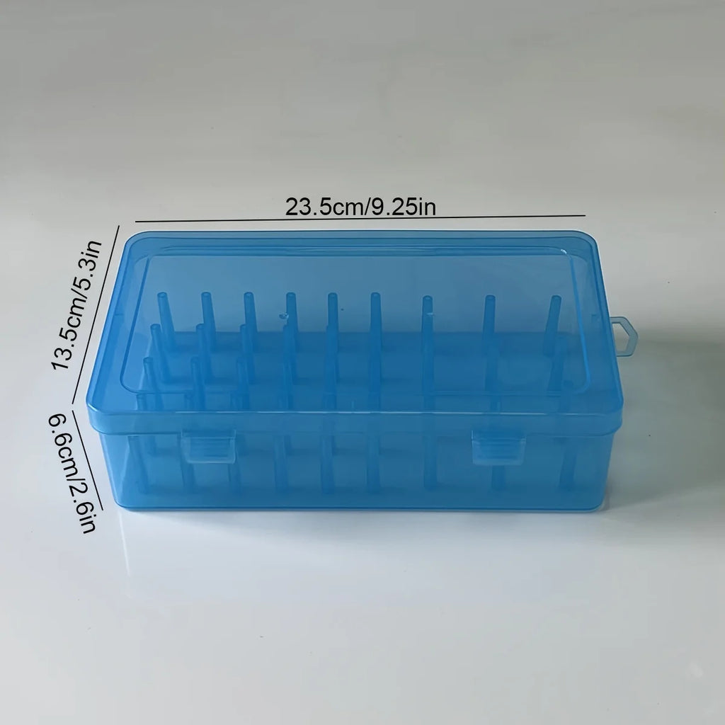 42Spool Thread Storage Box Durable Transparent PP with Safety Lock,