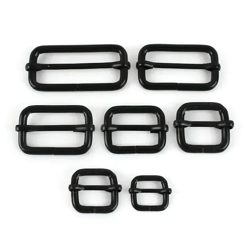 5/10Pc 20-50mm Metal Slides Tri-glides Wire-formed Roller Pin Buckles Strap Slider Adjuster for Bags Garment Leather Accessories