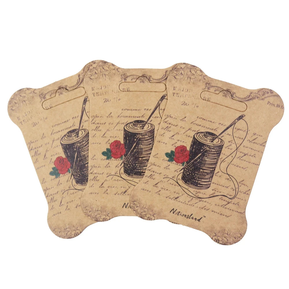 10pcs Paper Thread-Card Embroidery Thread Bobbins/Floss Storage Paper Winding Board 10*7.5cm