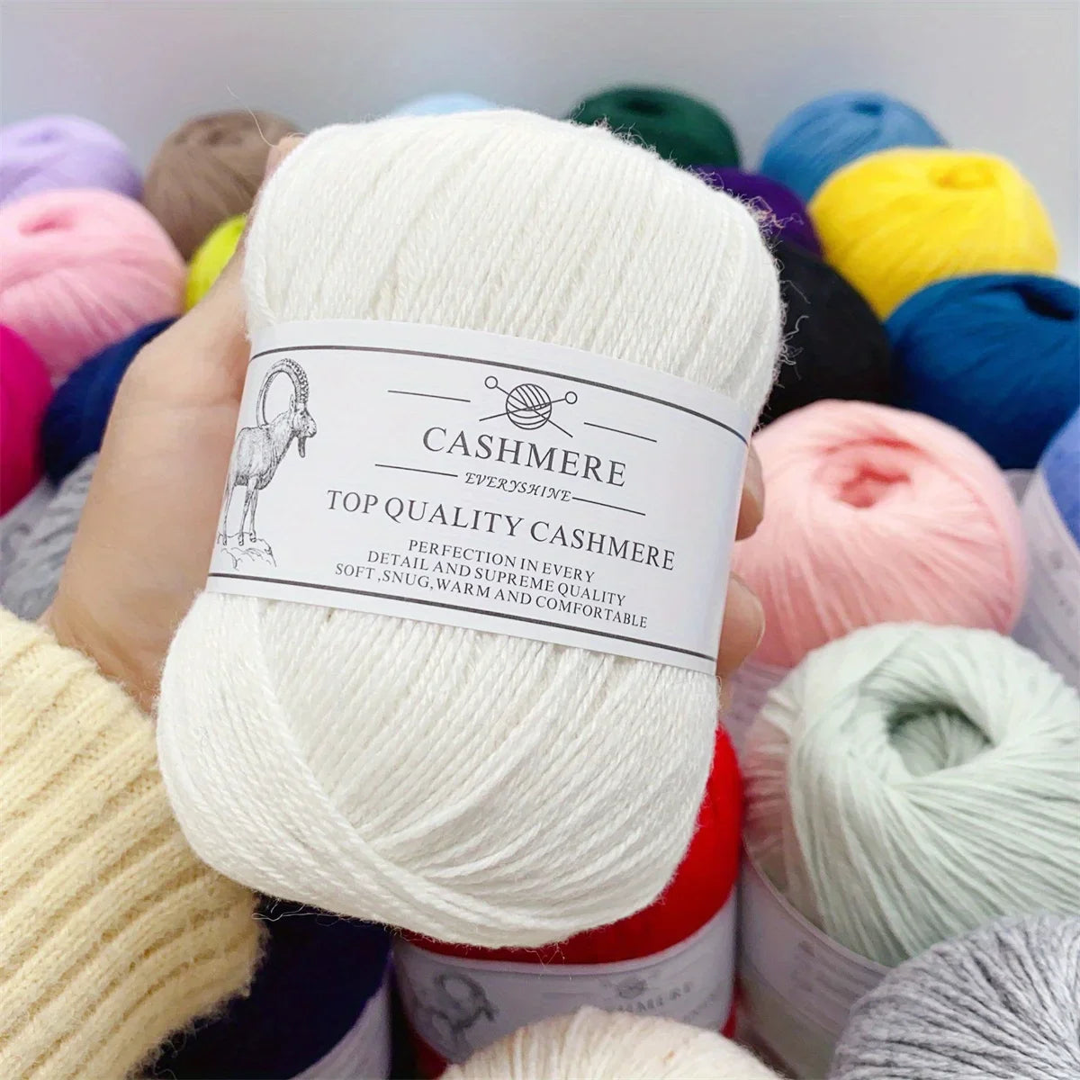 6pcs High-quality Cashmere Yarn For Knitting/Crocheting Sweaters, Woolen Pants, 1.76oz/pc