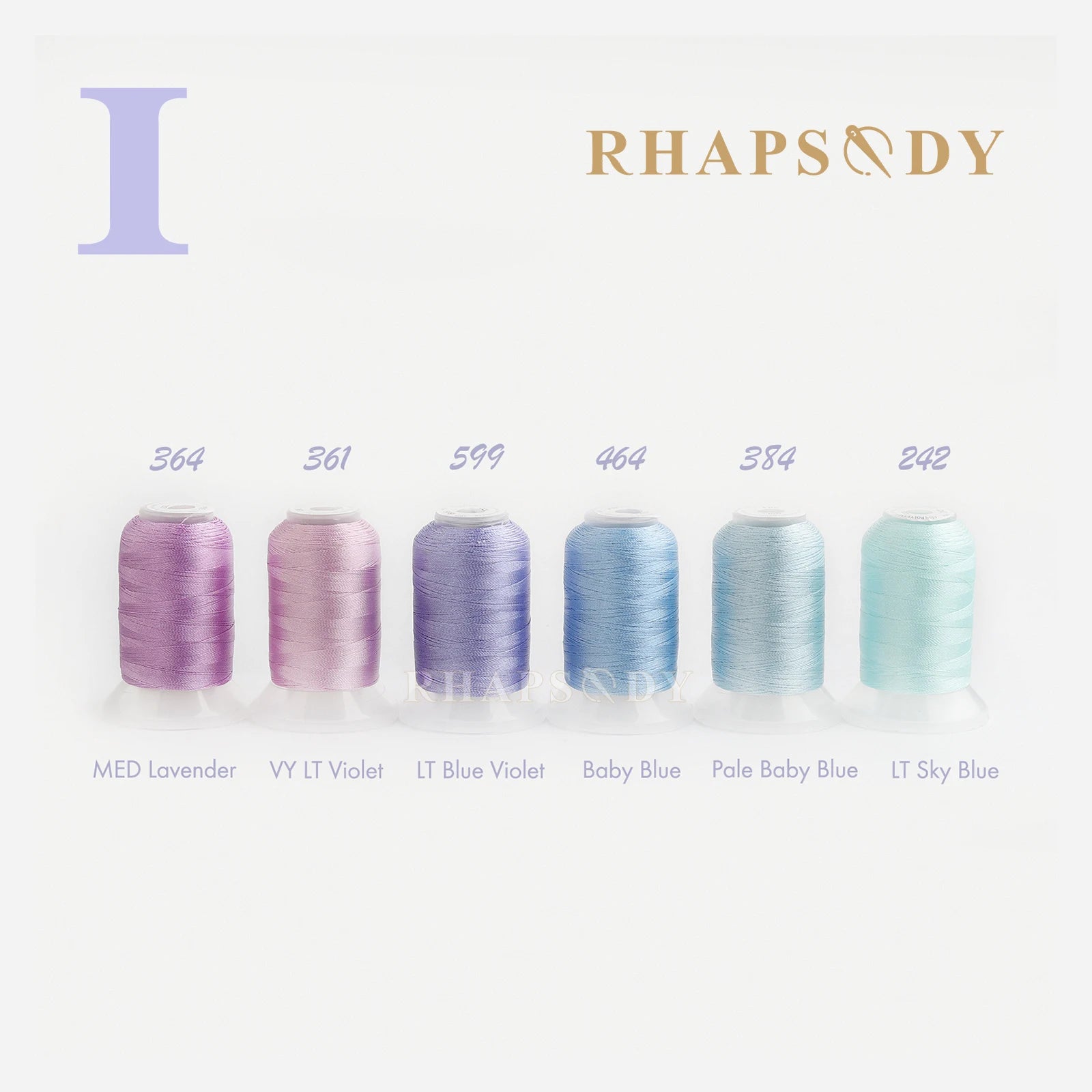 Rhapsody 40WT Polyester Embroidery Machine Thread 550Y 60 Colors