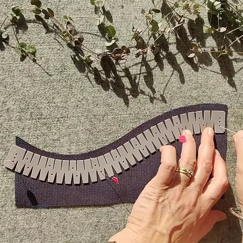 1pc Silicone Hemmer Flexible Sewing Tool Hem Ruler Auxiliary Tool