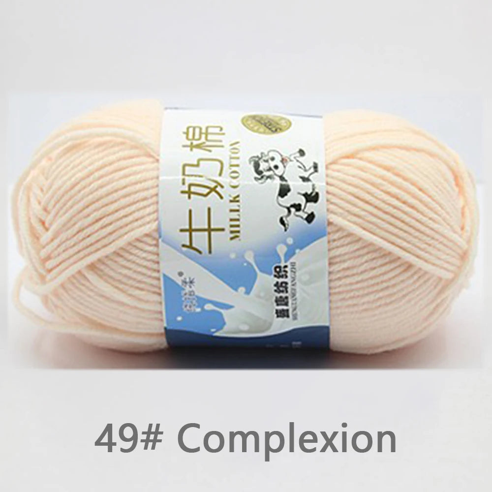 New 5Pcs colorful Soft Milk Cotton 5Ply Yarn Children, Adults