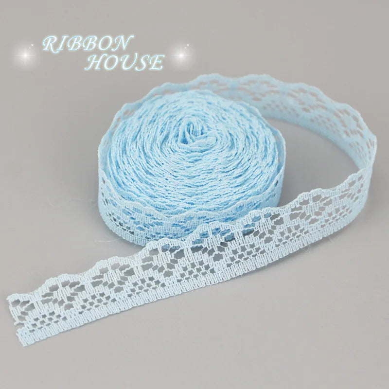 (20 yards/roll) 15mm white Lace fabric Webbing Decoration gift packing Material