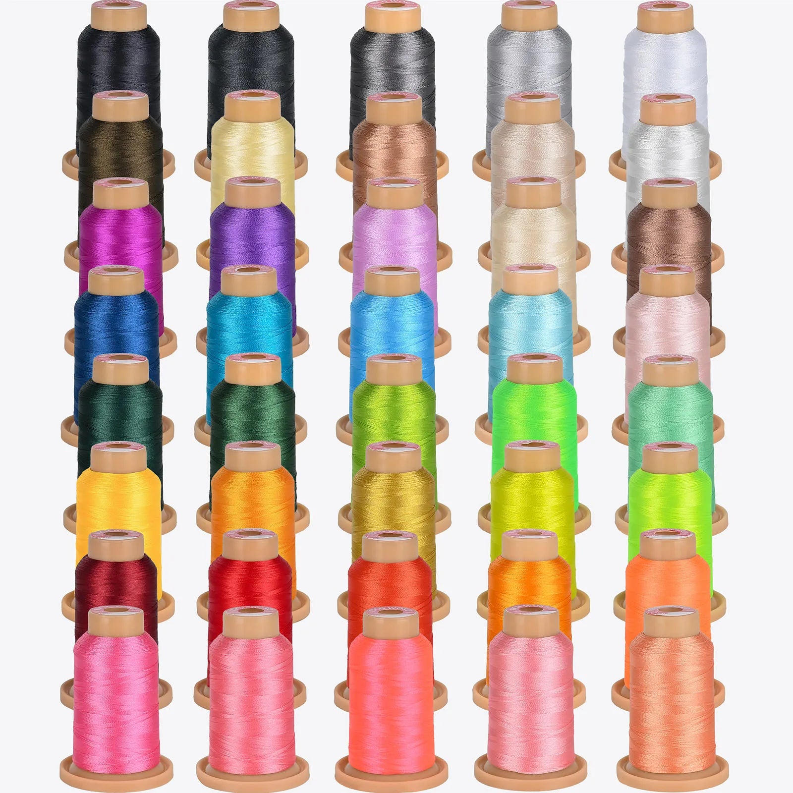 RICHWORD 40Pcs Colors Embroidery Threads 800M (875Y) Polyester Thread Kit